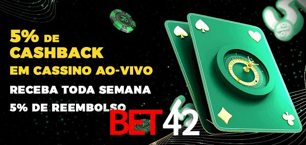 Promoções do cassino ao Vivo bet42